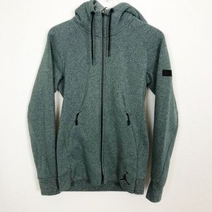 Women's Air Jordan Green Marled Zip up Hoodie S